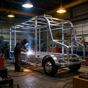 Camion de vente mobile élégant en acier inoxydable avec structure robuste pour les opérations de restauration de rue urbaine - Product Image 3