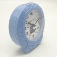Jam Alarm Analog Digital Desktop dengan Lampu Latar Bertenaga Baterai untuk Anak-anak, Kantor, Ruang Tamu, Dapur, Terbuat dari Bahan ABS