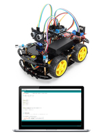 Tscinbuny DIY Kit de inicio para evitar obstáculos 4WD Smart Robot Car con código y Tutorial para programación Arduino