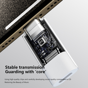 Adaptateur <span class=keywords><strong>convertisseur</strong></span> 8 broches vers USB femelle vers Type-C mâle blanc pour ordinateur portable, écouteurs, appels audio, jeux et écoute de musique - Product Image 6