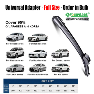 Spazzole tergicristallo universali Bozhi per tutte le stagioni, multifunzione, senza telaio, morbide, a doppio pezzo, per Corolla, Audi, Lada, Allion - Product Image 2