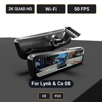 Caméra de tableau de bord avec rétroviseur intelligent pour Lynk & Co 08 H10 Pro, streaming 2K, écran 9,2 pouces, double objectif avant et arrière, WiFi, certifiée CE FCC, version d'usine OEM