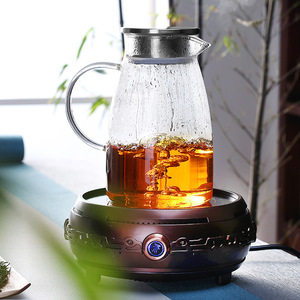 Jarra de Agua de Vidrio Borosilicato de 1500ml/2000ml con Tapa de Acero Inoxidable para Té Helado, Jugo y Café - Product Image 2