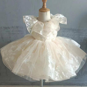 Bebé-Vestido de niña de un año Otoño Vestido de agarre para niños Princesa Flor de gama alta Boda infantil - Product Image 5