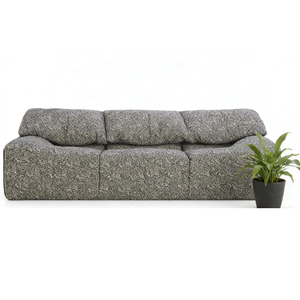 Modern Three-Seater Compact sofa Chenille/Corduroy Cover Pillow Back <strong>Padded</strong> Arms Comfortable Relaxing Living <strong>Room</strong> Sofa - Product Image 6