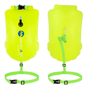 Saco seco flutuante para triatlo com logotipo personalizado OEM, natação segura com esta bóia de água aberta para triatletas, caiaques e mergulhadores