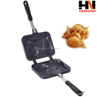 Poêle à Taiyaki 2, 3 ou 4 poissons, antiadhésive, pour gaufres, mini-œufs et crêpes, ensemble de cuisson