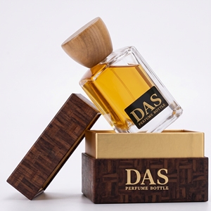 Collection de verrerie de qualité industrielle en gros, flacon de parfum carré de 50 ml avec bouchon en bois pour les propriétaires de marques professionnelles - Product Image 2