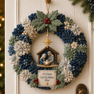 Kit de Manualidades para Hacer Coronas de Navidad con Tela 3D, Decoración Navideña para la Puerta Principal del Hogar para Adultos, Coronas Navideñas para la Puerta Principal - Product Image 4