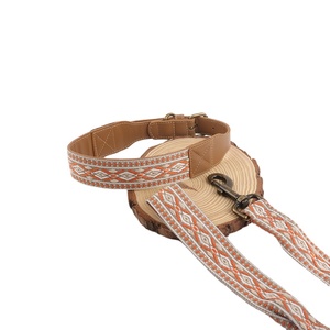 Conjunto de Collar y Correa para Perro de Nailon Personalizado de Moda de Lujo con Hebilla de Bronce - Product Image 3