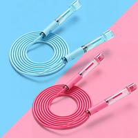 Corde à sauter professionnelle rapide avec poignée transparente à double roulement, corde à sauter en PVC massif de 5 mm pour compétition et examen de PE