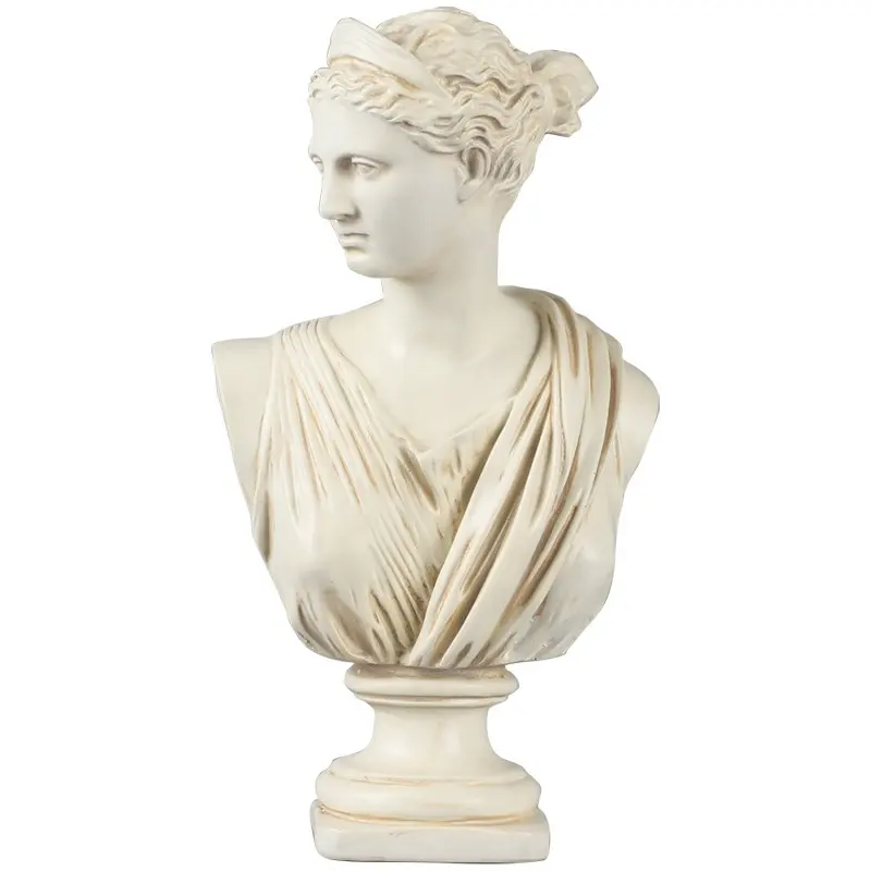 Figurine européenne David en résine, Sculpture de buste, tête du dieu romain