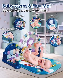 Tapis de jeu amusant pour bébé, avec pédale, <span class=keywords><strong>piano</strong></span>, gymnastique, activité rampante, sensorielle, musique et lumières - Product Image 2