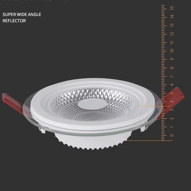 New Arrival COB LED Glass Light Single Color Optional 5W 7W 10W 15W 25W Recessed Mounted Indoor Office Lighting Warm White Color