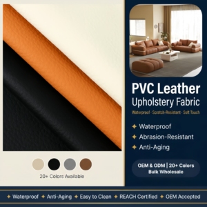 Tessuto in Pelle PVC Goffrato Opaco Resistente allo Sbiadimento, Durevole 2.0 per Divani, Prezzo di Fabbrica - Product Image 1