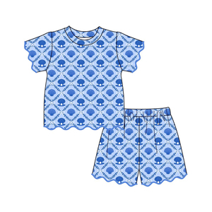 Abbigliamento Personalizzato per Bambini, Set Estivo con Pantaloncini a Fiori Selvatici per Bambine, Outfit Boutique per Ragazze - Product Image 3