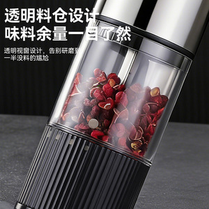 Molino de Especias Eléctrico de Acero Inoxidable con Recipiente Transparente, Motor Silencioso, Portátil, para Uso en la Cocina - Product Image 1