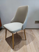 Nouvelle arrivée 2025, chaise de salle à manger nordique de couleur personnalisée, pieds dorés, métal, luxe, moderne