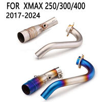 Système d'échappement de moto en acier inoxydable avec raccord intermédiaire, tuyau de sortie pour scooter Yamaha X-MAX 300 Xmax300 2017-2022