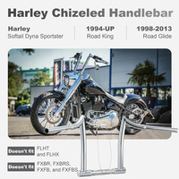 Guidon en acier ciselé TaiKaw 14 pouces, étanche, compatible avec Softail Dyna Sportster 1994-UP & Road King 1998-2013 Road Glide