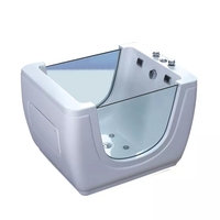 Baignoire bébé autoportante moderne en acrylique avec massage à bulles d'air et hydromassage pour usage hôtelier