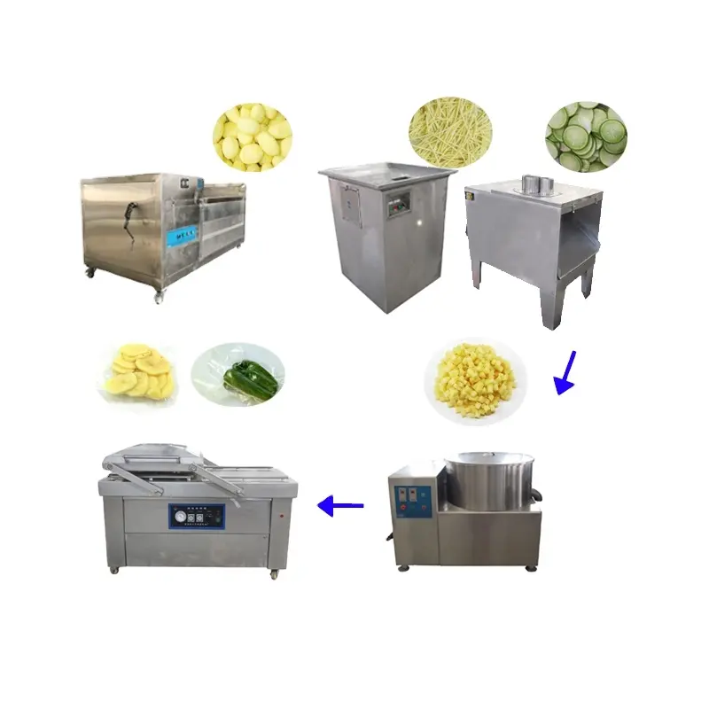 KLS mesin kentang goreng semi-otomatis mesin pembuat CIP kentang