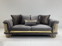 Neuestes Komfortables Europäisches Wohnzimmer-Sofa-Set Luxuriöse Samt-Schwamm-Gefüllte 1-2-3-Sitzer Couch für Zuhause & Hotel
