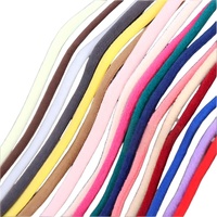 Bandeau élastique réglable plat en Spandex/Nylon de 3-4 mm pour le visage et les oreilles, noir et blanc