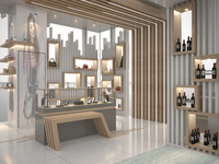 Conception de kiosque d'exposition de chaussures et sacs à main de centre commercial haut de gamme