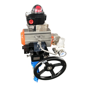 מחיר סיטונאי שליטה אוטומטית DN50-DN1200 שסתום הפרפר wcb/נירוסטה פנאומטי משולש אקסצנטרי - Product Image 1