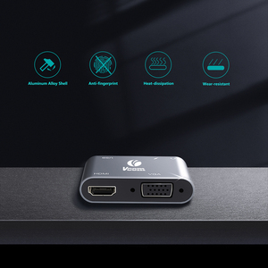 Vcom <span class=keywords><strong>5</strong></span> Cổng Vỏ Hợp Kim USB3.0 Docking Station 5Gbps USB C Để 4K HDMI 1080P VGA Âm Thanh 100W Pd3.0 Phí <span class=keywords><strong>Hub</strong></span> - Product Image 6