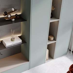 Meuble TV LED élégant et pratique avec un grand espace de rangement, design moderne pour salon et hôtel, en bois, convient aux téléviseurs de 65 pouces - Product Image 5