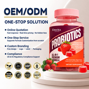 Gomitas Probióticas Personalizadas OEM Sin Azúcar, 5 Mil Millones de UFC, Multicepas, para la Salud Intestinal, Sin OMG, Veganas, Venta al Por Mayor, Suministro B2B - Product Image 1