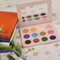 Palette de fards à paupières mats vegan DIY à label privé, finition métallique caméléon lumineuse, scintillante, longue tenue, résistante à l'eau