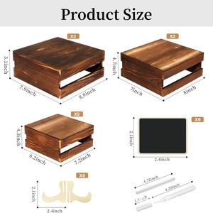 Expositor de madera para comercio transfronterizo, soporte apilable de madera maciza para tartas y postres, estante de almacenamiento para mercancía y accesorios - Product Image 4