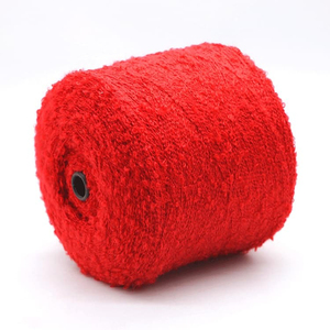Fil bouclé fantaisie en polyester haute ténacité 2.6/4.5 NM pour tricot et crochet de pulls et chaussettes, vente en gros, en stock, textile OEM - Product Image 2