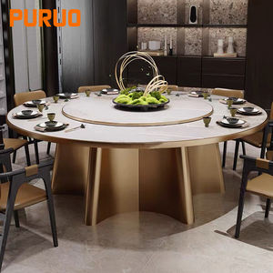 <span class=keywords><strong>Table</strong></span> ronde <span class=keywords><strong>de</strong></span> luxe minimaliste italienne <span class=keywords><strong>avec</strong></span> base dorée, <span class=keywords><strong>table</strong></span> à manger et chaises assorties, <span class=keywords><strong>table</strong></span> ronde en pierre frittée - Product Image 4
