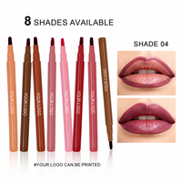 Stylo teinté à lèvres floqué transfrontalier, rouge à lèvres liquide mat, sans logo, résistant au transfert, longue tenue, vente en gros