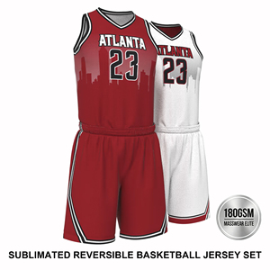 Tenues de basketball réversibles Elite pour adultes, personnalisables par sublimation, respirantes, à séchage rapide, en mesh performant, ensemble maillot double face, style universitaire - Product Image 1