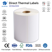 Rouleau d'étiquettes thermiques autocollantes vierges imprimables pour l'impression de codes-barres, expédition, vente en gros, en vrac