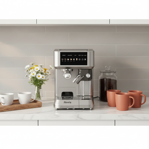 เครื่องชงกาแฟเอสเพรสโซแบบกึ่งอัตโนมัติ Newle รุ่นตั้งโปรแกรมได้ พร้อมเครื่องทำคาปูชิโน ถังนม และหัวตีฟองนม สำหรับรถ<span class=keywords><strong>บ้าน</strong></span> โรงแรม และการใช้งานกลางแจ้ง - Product Image 2