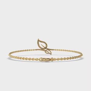 Diseño de cadena de moda de corte redondo, pulsera de diamantes de moissanita, regalo de aniversario elegante - Product Image 2