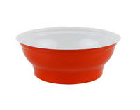 Bol rond en aluminium avec revêtement intérieur doré, anti-fuite, thermoscellable, impression offset, pour porridge de nid d'oiseau et aliments prêts à consommer