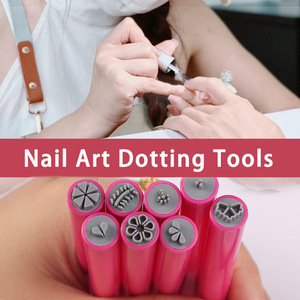 طابعة ختم الأظافر ثلاثية الأبعاد تصنعها بنفسك 6/10/قطعة أدوات ختم أنماط فراشة أظافر زهور مجموعة أدوات قلم ختم - Product Image 3