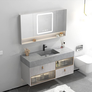 Armario <span class=keywords><strong>de</strong></span> tocador <span class=keywords><strong>de</strong></span> <span class=keywords><strong>baño</strong></span> montado en la pared, moderno, <span class=keywords><strong>de</strong></span> alta calidad, resistente al agua, <span class=keywords><strong>con</strong></span> luces LED - Product Image 6