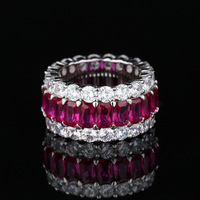 Bague Muzheng en argent sterling avec zircone imitation diamant synthétique, style antique, micro-sertie, élégante, pour les fêtes