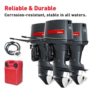 Nouveau moteur à essence YMH 75HP 2 temps 3 cylindres avec carburateur et inclinaison hydraulique pour bateau de pêche en eau salée professionnel - Product Image 3