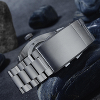 Montre de plongée automatique mécanique SW200 avec cadran dégradé super lumineux BGW9 personnalisé, étanche à 500 m, avec boîtier et bracelet en alliage de titane