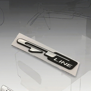 3D ABS Chrome GT Line Sports <b>Car</b> Letters Sticker Emblem Badge <b>Decal</b> with 1 Year Warranty - Product Image 3
