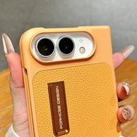 Étui pliable Duo pour iPhone d'Apple, support pliable 18 en 1, protection intégrale en cuir grainé Litchi